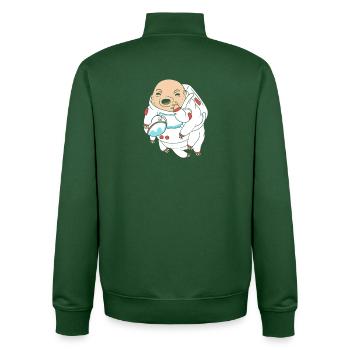Tardigrade Tardigrade Water Bear Tardigrade - Unisex Organic Zip Sweatshirt by Stanley/Stella - bottle green - Back - AI Model Male 185 dark (185cm)