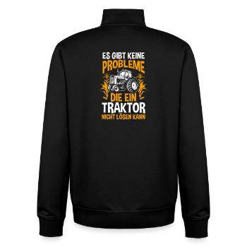 Tractor Farmer Farmer Tractor Driver Tractor - Unisex Organic Zip Sweatshirt by Stanley/Stella - black - Back - AI Model Male 185 light (185cm)