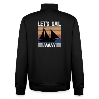let's sail away - Unisex Organic Zip Sweatshirt by Stanley/Stella - black - Back - AI Model Male 185 light (185cm)