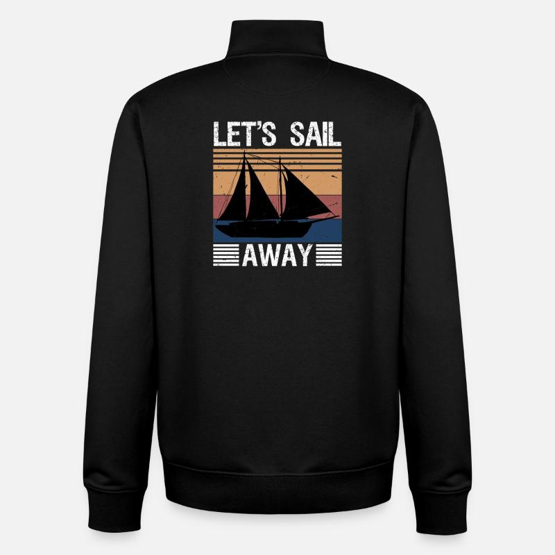 let's sail away - Unisex Organic Zip Sweatshirt von Stanley/Stella - Schwarz