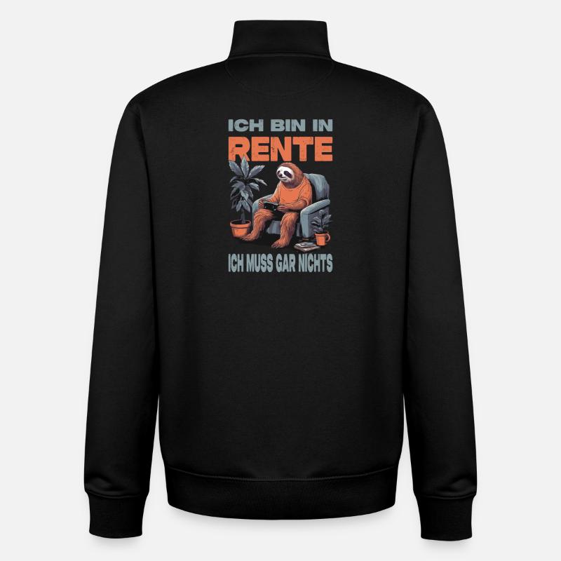 Rentner Ruhestand Geschenkidee - Unisex Organic Zip Sweatshirt von Stanley/Stella - Schwarz