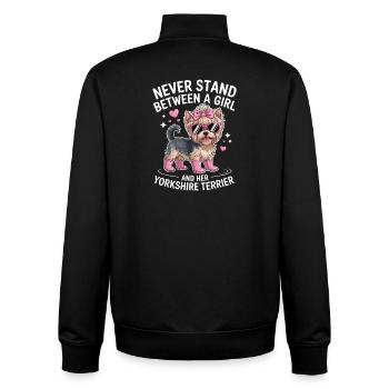 Yorkshire Terrier Joke Yorkshire Terrier Gift - Unisex Organic Zip Sweatshirt by Stanley/Stella - black - Back - AI Model Male 185 light (185cm)