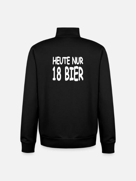 Bière - Sweat zippé unisexe en coton bio Stanley/Stella - noir