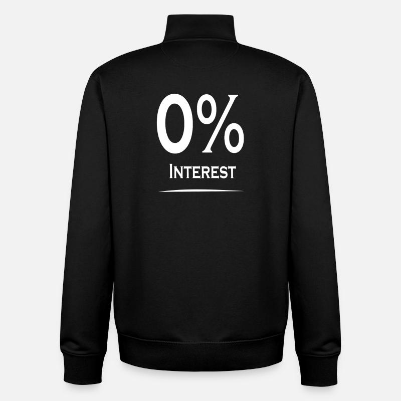 Null Prоzеnt Intеrеѕѕе  - Unisex Organic Zip Sweatshirt von Stanley/Stella - Schwarz