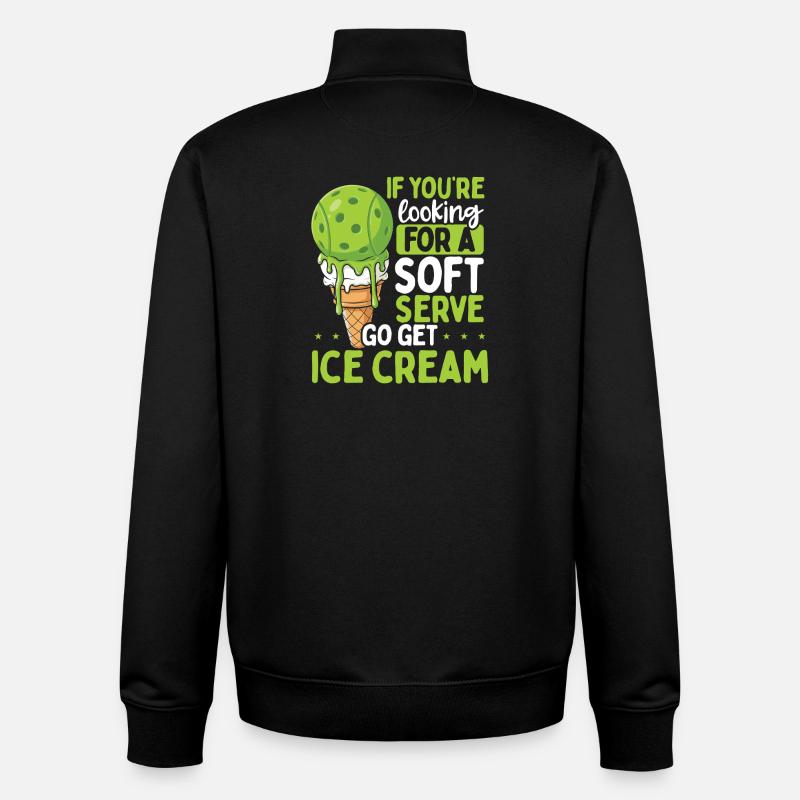 Soft-Eis-Wortspiel-Tee - Unisex Organic Zip Sweatshirt von Stanley/Stella - Schwarz