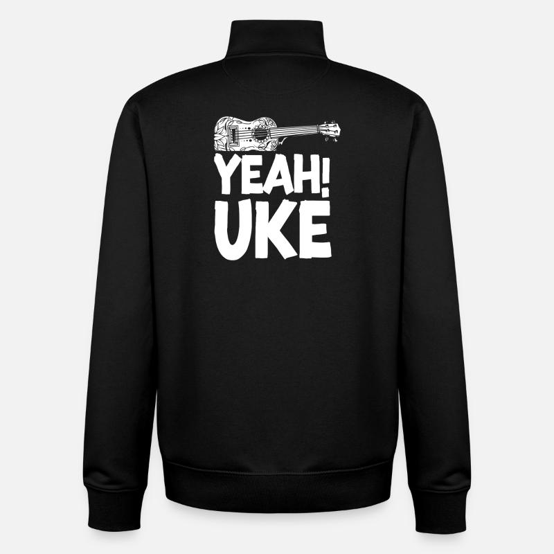 Hawaiian Ukulele Uke Yeah! Uke - Unisex Organic Zip Sweatshirt von Stanley/Stella - Schwarz