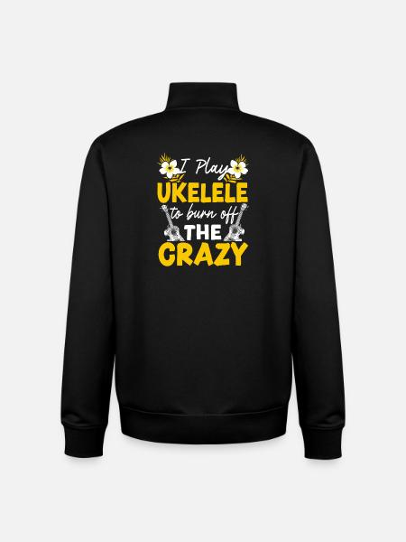 Hawaiian Ukulele Uke I Play - Unisex Organic Zip Sweatshirt by Stanley/Stella - black