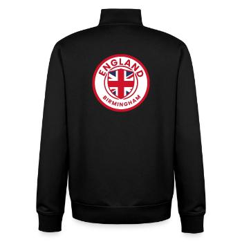 Birmingham Union Jack Abzeichen - Unisex Organic Zip Sweatshirt von Stanley/Stella - Schwarz - Hinten - AI Model Male 185 light (185cm)