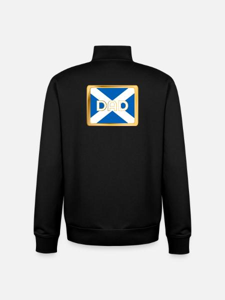 FATHER SCOTLAND DAD - Unisex Organic Zip Sweatshirt by Stanley/Stella - black