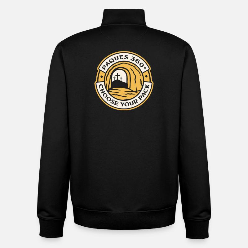 Easter360 - Unisex Organic Zip Sweatshirt by Stanley/Stella - black