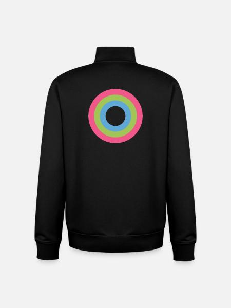  Concentric Ring Palette LGBTQ polysexual - Unisex Organic Zip Sweatshirt by Stanley/Stella - black