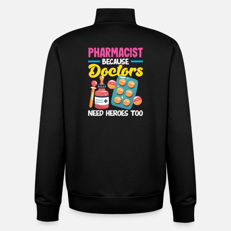 Pharmacist Pharmaceutical Technical - Unisex Organic Zip Sweatshirt by Stanley/Stella - black