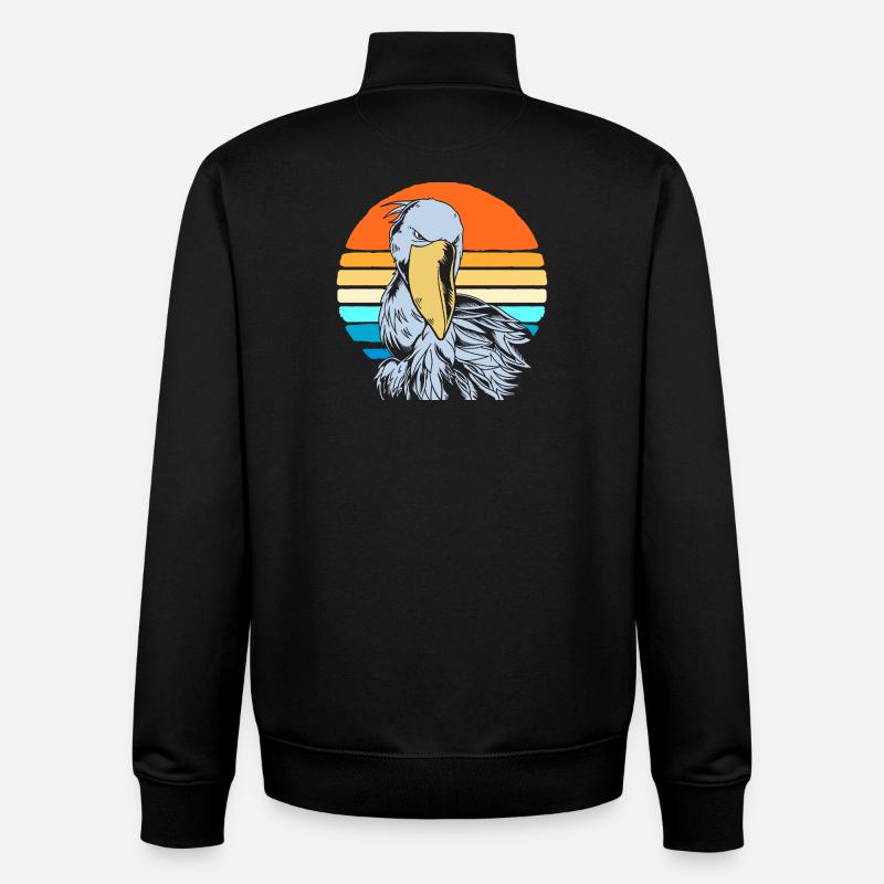 Shoebill - Unisex Organic Zip Sweatshirt by Stanley/Stella - black