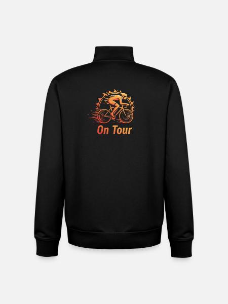 Cyclists On Tour - Unisex Organic Zip Sweatshirt by Stanley/Stella - black
