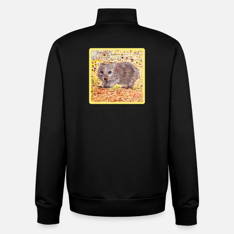 Wombat - Sweat zippé unisexe en coton bio Stanley/Stella - noir