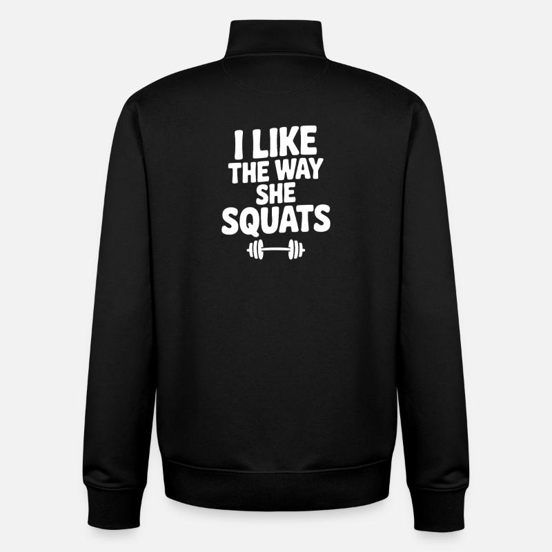 J’aime sa façon de s’accroupir - Sweat zippé unisexe en coton bio Stanley/Stella - noir