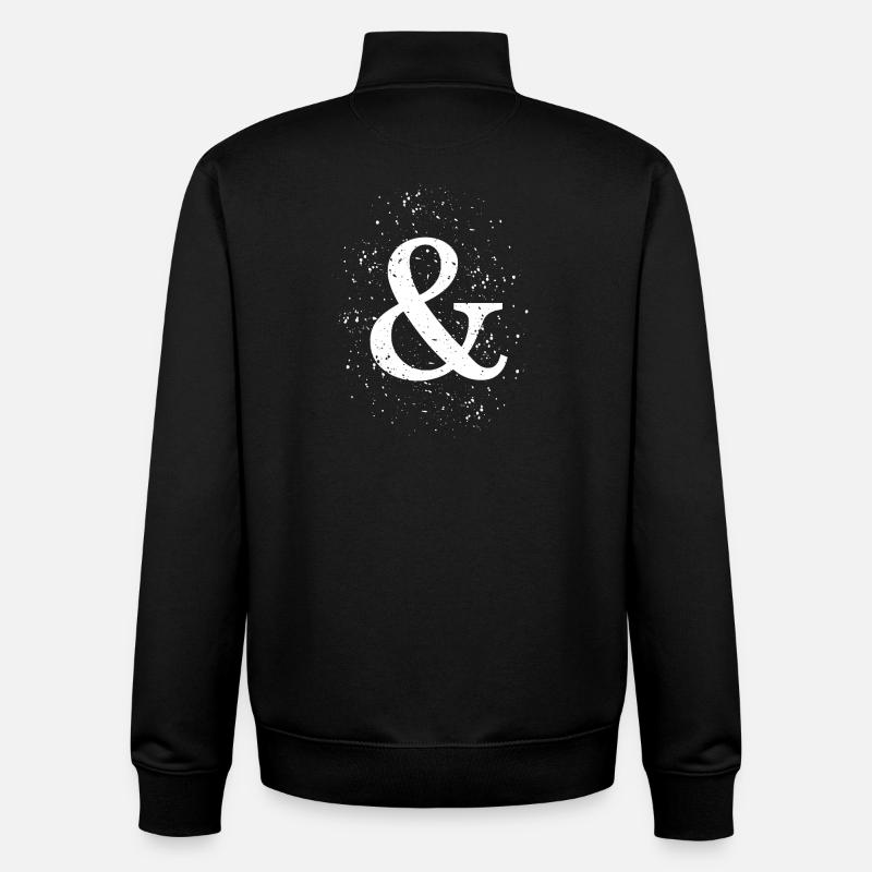 Grunge Ampersand - Unisex Organic Zip Sweatshirt von Stanley/Stella - Schwarz