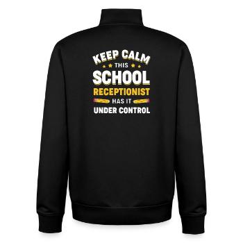 Rezeptionistin Schule Rezeptionist - Unisex Organic Zip Sweatshirt von Stanley/Stella - Schwarz - Hinten - AI Model Male 185 light (185cm)