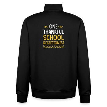Rezeptionistin Schule Rezeptionist - Unisex Organic Zip Sweatshirt von Stanley/Stella - Schwarz - Hinten - AI Model Male 185 light (185cm)