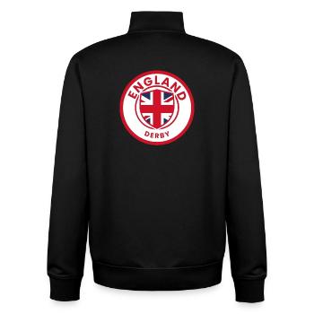 England Derby Shield-Wappen - Unisex Organic Zip Sweatshirt von Stanley/Stella - Schwarz - Hinten - AI Model Male 185 light (185cm)