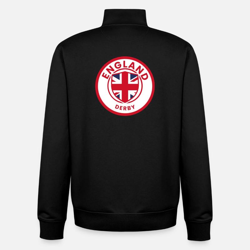 Blason du Derby d’Angleterre - Sweat zippé unisexe en coton bio Stanley/Stella - noir