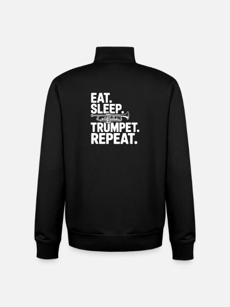 Eat. Sleep. Trumpet. Repeat. - Unisex Organic Zip Sweatshirt by Stanley/Stella - black