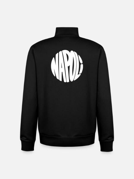 Napoli in a circle lettering - Unisex Organic Zip Sweatshirt by Stanley/Stella - black