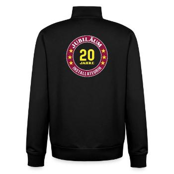 20e anniversaire du plombier 20e anniversaire - Sweat zippé unisexe en coton bio Stanley/Stella - noir - Dos - AI Model Male 185 light (185cm)