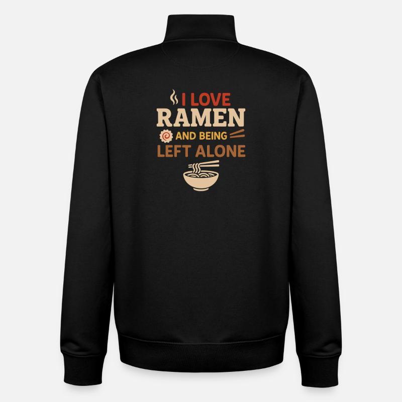 Ramen Bar Real Ramen Bouillon Tonkotsu - Sweat zippé unisexe en coton bio Stanley/Stella - noir