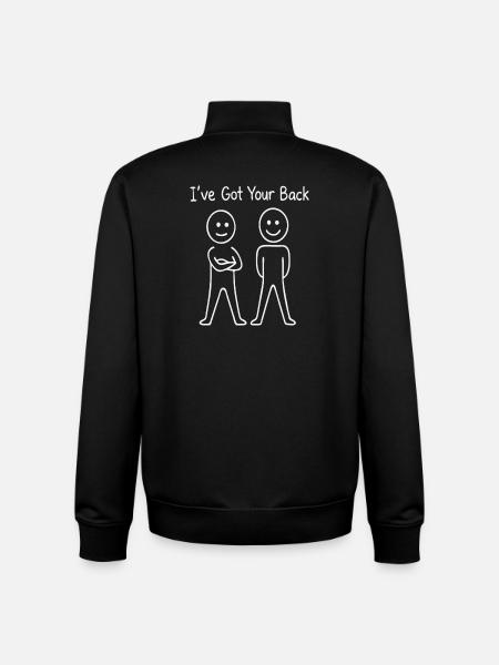 Ich stehe hinter dir: Support-Duo - Unisex Organic Zip Sweatshirt von Stanley/Stella - Schwarz