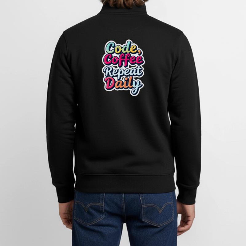 Code Schlaf Debug Wiederholungsprogramm Shirt Unisex Organic Zip Sweatshirt von Stanley/Stella