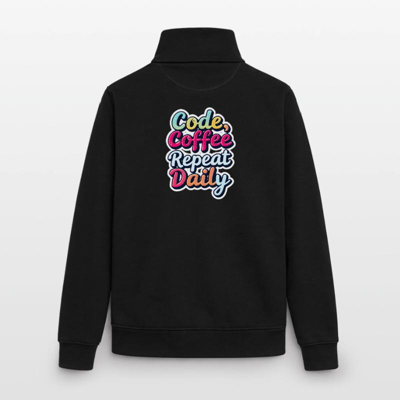 Code Schlaf Debug Wiederholungsprogramm Shirt Unisex Organic Zip Sweatshirt von Stanley/Stella
