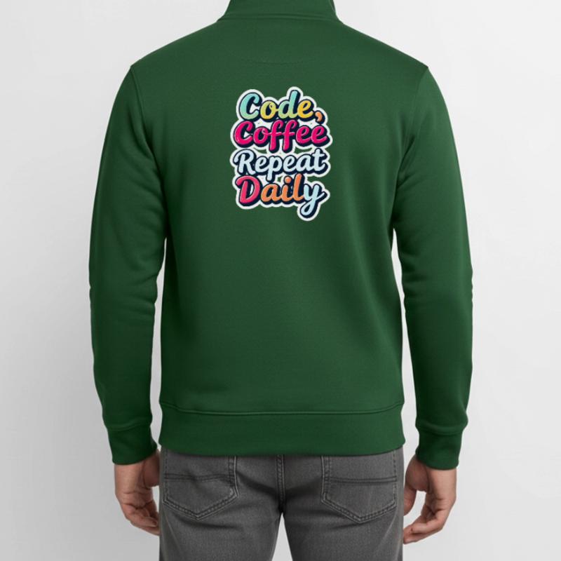 Code Sleep Debug Repeat Programmer Shirt Sweat zippé unisexe en coton bio Stanley/Stella