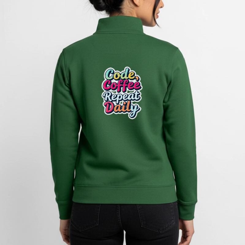 Code Sleep Debug Repeat Programmer Shirt Sweat zippé unisexe en coton bio Stanley/Stella