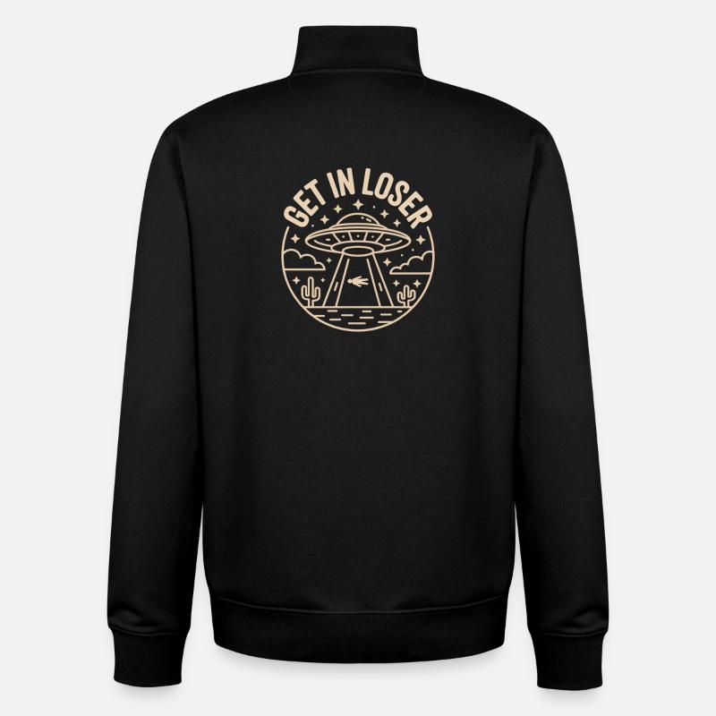 Soucoupe volante : Enlèvement extraterrestre, entrez loser - Sweat zippé unisexe en coton bio Stanley/Stella - noir