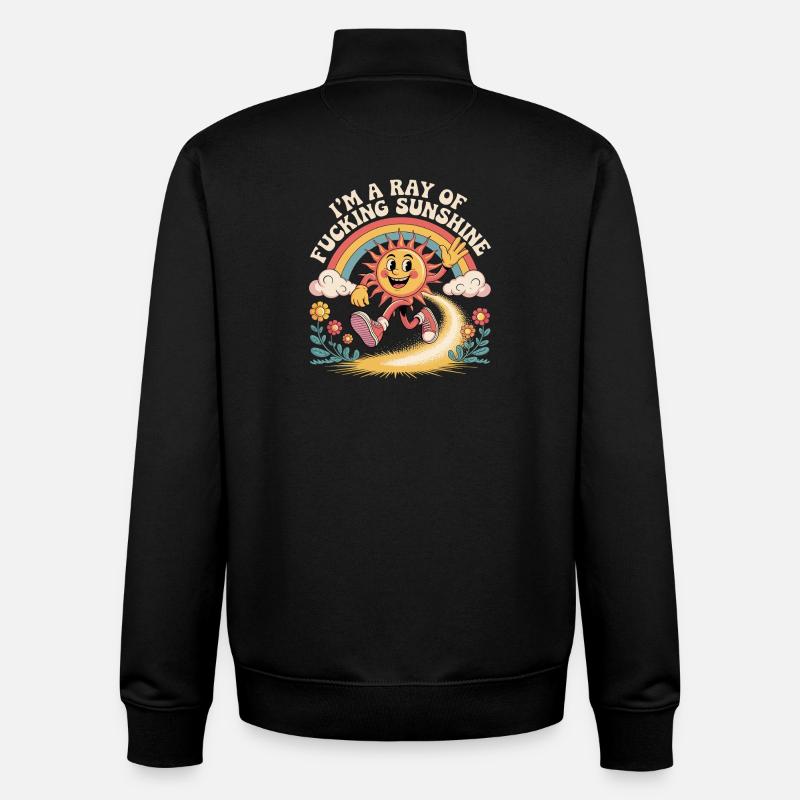 Ich bin ein verdammter Sonnenstrahl - Unisex Organic Zip Sweatshirt von Stanley/Stella - Schwarz