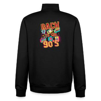 Zurück in die 90er – nostalgisches Retro-T-Shirt - Unisex Organic Zip Sweatshirt von Stanley/Stella - Schwarz - Hinten - AI Model Male 185 light (185cm)