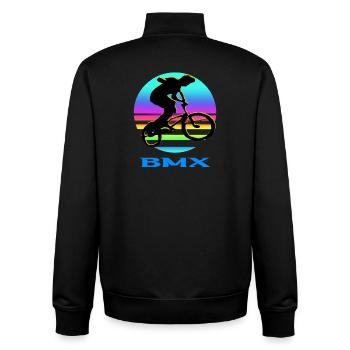 BMX Bike - Unisex Organic Zip Sweatshirt von Stanley/Stella - Schwarz - Hinten - AI Model Male 185 light (185cm)