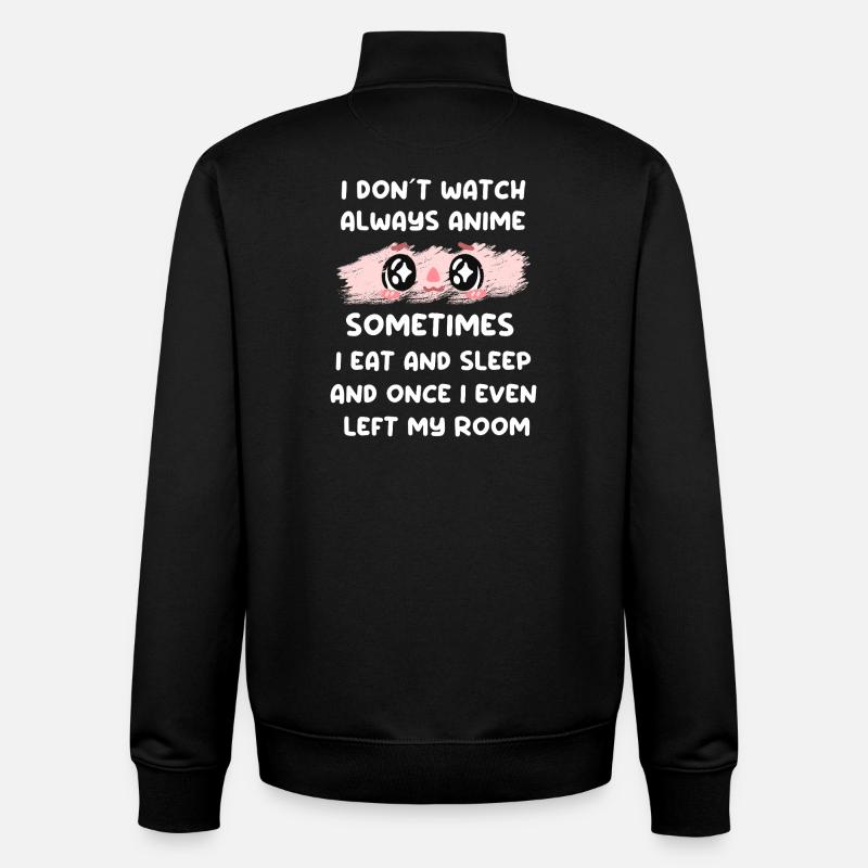 Anime - Sweat zippé unisexe en coton bio Stanley/Stella - noir
