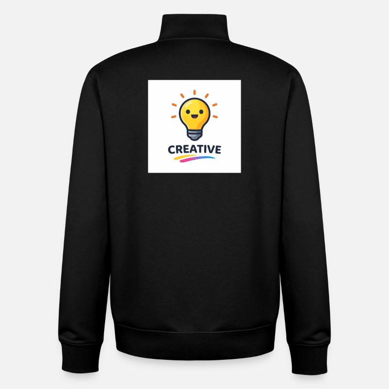 Conception créative d’éclairs lumineux - Sweat zippé unisexe en coton bio Stanley/Stella - noir
