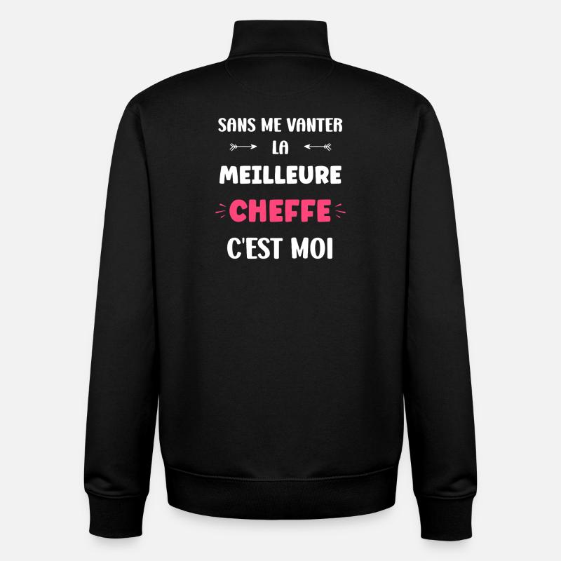 cheffe - Sweat zippé unisexe en coton bio Stanley/Stella - noir