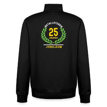 Anniversaire du plombier 25 ans 25e - Sweat zippé unisexe en coton bio Stanley/Stella - noir - Dos - AI Model Male 185 light (185cm)