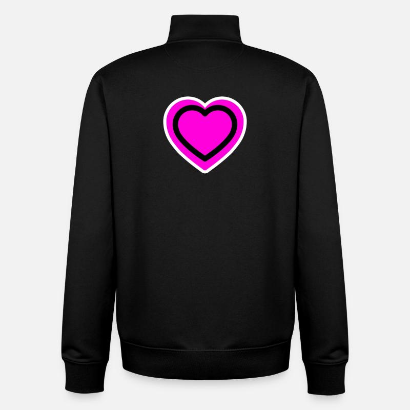 Amour - Sweat zippé unisexe en coton bio Stanley/Stella - noir