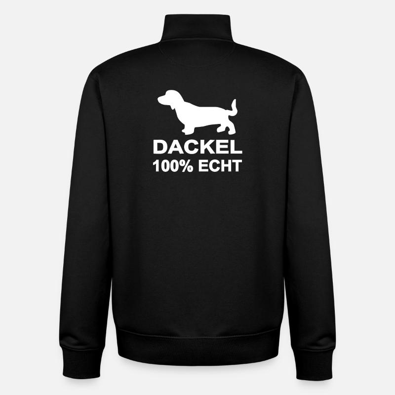 Teckel - Sweat zippé unisexe en coton bio Stanley/Stella - noir