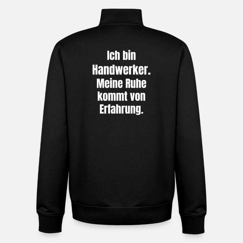 Les artisans paix par l’expérience - Sweat zippé unisexe en coton bio Stanley/Stella - noir