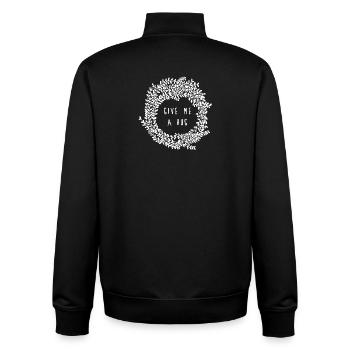 Gib mir einen Umarmungs-Pflanzenkranz - Unisex Organic Zip Sweatshirt von Stanley/Stella - Schwarz - Hinten - AI Model Male 185 light (185cm)