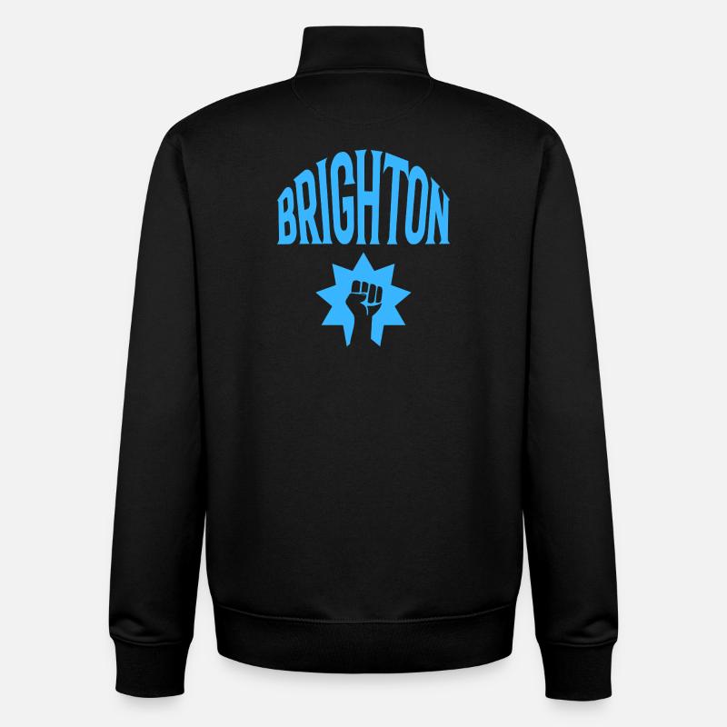 Brighton - Sweat zippé unisexe en coton bio Stanley/Stella - noir