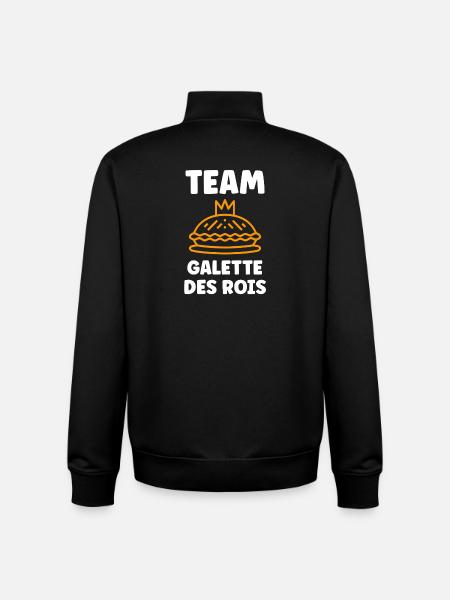Humor galette des rois - Unisex Organic Zip Sweatshirt by Stanley/Stella - black