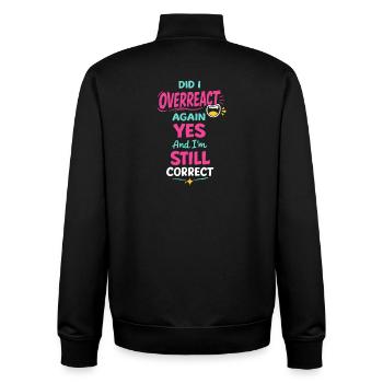 Anime Fangirl Screams Anime Reaction - Unisex Organic Zip Sweatshirt by Stanley/Stella - black - Back - AI Model Male 185 light (185cm)