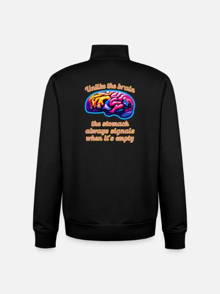 Brain & Stomach A - Unisex Organic Zip Sweatshirt by Stanley/Stella - black